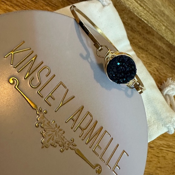 Kinsley Armelle Gold Bracelet with Blue Minerals - Picture 11 of 12